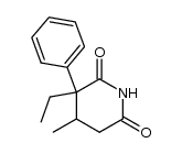 3-Ethyl-4-methyl-3-phenylpiperidin-2,6-dion Structure