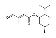 (E)-(1R,2S,5R)-2-isopropyl-5-methylcyclohexyl 3-methyl-4-oxobut-2-enoate结构式