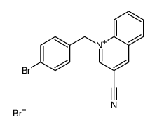 1-[(4-bromophenyl)methyl]quinolin-1-ium-3-carbonitrile,bromide Structure