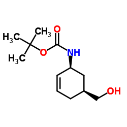 TERT-BUTYL CIS-(5-HYDROXYMETHYL)CYCLOHEX-2-ENYLCARBAMATE Structure