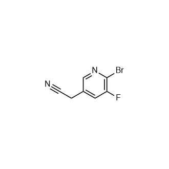 3-Pyridineacetonitrile, 6-bromo-5-fluoro- structure