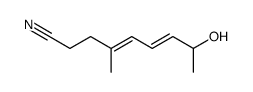 8-hydroxy-4-methyl-4,6-nonadienenitrile Structure