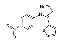 1-(4-NITROPHENYL)-5-(THIOPHEN-2-YL)-1H-PYRAZOLE structure