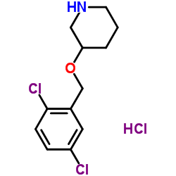 3-[(2,5-Dichlorobenzyl)oxy]piperidine hydrochloride (1:1) Structure