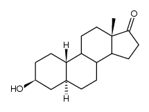 19-Nor-5α-androstan-3β-ol-17-on Structure