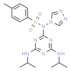 N-(4,6-bis(isopropylamino)-1,3,5-triazin-2-yl)-4-methyl-N-(4H-1,2,4-triazol-4-yl)benzenesulfonamide picture