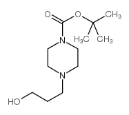 1-Piperazinecarboxylicacid, 4-(3-hydroxypropyl)-, 1,1-dimethylethyl ester structure