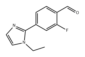 Benzaldehyde, 4-(1-ethyl-1H-imidazol-2-yl)-2-fluoro- Structure