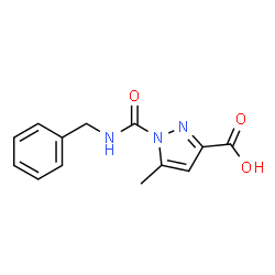 1-(benzylcarbamoyl)-5-methyl-1H-pyrazole-3-carboxylic acid Structure