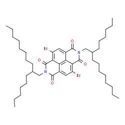 4,9-Dibromo-2,7-bis(2-hexyldecyl)benzo[lmn][3,8]phenanthroline-1,3,6,8(2H,7H)-tetraone Structure