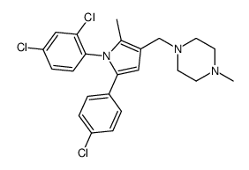 1-[[5-(4-chlorophenyl)-1-(2,4-dichlorophenyl)-2-methylpyrrol-3-yl]methyl]-4-methylpiperazine结构式