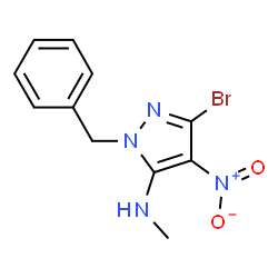 N-(1-benzyl-3-bromo-4-nitro-1H-pyrazol-5-yl)-N-methylamine picture