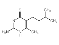 4(3H)-Pyrimidinethione,2-amino-6-methyl-5-(3-methylbutyl)- structure