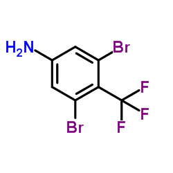 3,5-Dibromo-4-(trifluoromethyl)aniline Structure