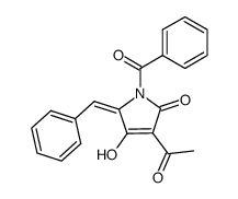 3-Acetyl-1-benzoyl-5-benzyliden-4-hydroxy-3-pyrrolin-2-on结构式