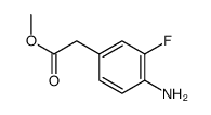 Benzeneacetic acid, 4-amino-3-fluoro-, Methyl ester Structure