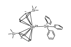 Nb(η(5)-C5H4SiMe3)2(H)2(GePh3) Structure