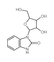 2-Benzimidazolinone, 1-b-D-ribofuranosyl- (8CI) structure