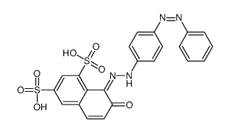 7-hydroxy-8-[[4-(phenylazo)phenyl]azo]naphthalene-1,3-disulphonic acid Structure