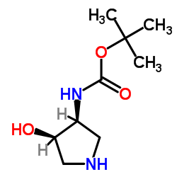 Carbamic acid, [(3R,4S)-4-hydroxy-3-pyrrolidinyl]-, 1,1-dimethylethyl ester, rel- picture