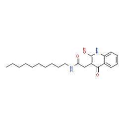 N-decyl-2-(4-hydroxy-2-oxo-1,2-dihydro-3-quinolinyl)acetamide结构式