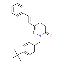 2-[4-(TERT-BUTYL)BENZYL]-6-STYRYL-4,5-DIHYDRO-3(2H)-PYRIDAZINONE Structure