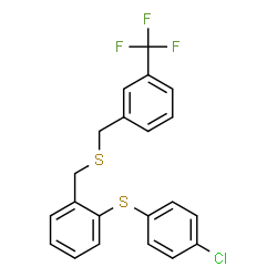 1-[(4-CHLOROPHENYL)SULFANYL]-2-(([3-(TRIFLUOROMETHYL)BENZYL]SULFANYL)METHYL)BENZENE结构式