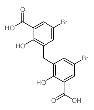 5-bromo-3-[(5-bromo-3-carboxy-2-hydroxy-phenyl)methyl]-2-hydroxy-benzoic acid Structure