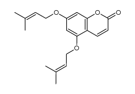 5,7-bis(3'-methyl-2'-butenyloxy)coumarin结构式