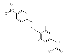 Acetamide,N-[3,5-difluoro-4-[2-(4-nitrophenyl)diazenyl]phenyl]- structure