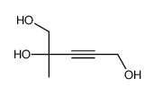 2-methylpent-3-yne-1,2,5-triol结构式