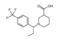 1-[1-[4-(trifluoromethyl)phenyl]propyl]piperidine-3-carboxylic acid结构式