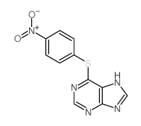 9H-Purine,6-[(4-nitrophenyl)thio]- Structure