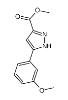 5-(3-甲氧基苯基)-2H-吡唑-3-羧酸甲酯结构式