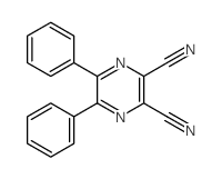 5,6-diphenylpyrazine-2,3-dicarbonitrile structure