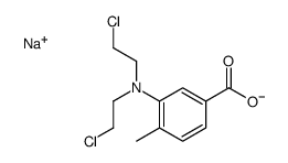 3-Bis(2-chloroethyl)amino-4-methylbenzoic acid sodium salt structure