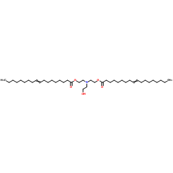 9-Octadecenoic acid(9Z)-, 1,1'-[[(2-hydroxyethyl)imino]di-2,1-ethanediyl] ester Structure