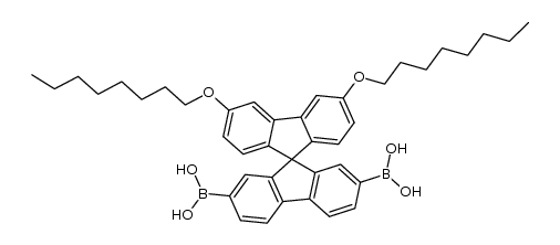 3',6'-bis(octyloxy)-9,9'-spirobisfluorene-2,7-diboronic acid Structure