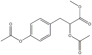 α,4-Bis(acetyloxy)benzenepropanoic acid methyl ester Structure