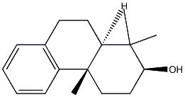 1,1,4aβ-Trimethyl-1,2,3,4,4a,9,10,10aα-octahydrophenanthrene-2β-ol结构式