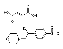 (E)-but-2-enedioic acid,1-(4-methylsulfonylphenyl)-2-morpholin-4-ylethanol结构式