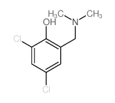 2,4-dichloro-6-(dimethylaminomethyl)phenol Structure