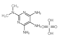 N2,N2-dimethylpyrimidine-2,4,5,6-tetramine; sulfuric acid Structure