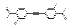 4,4'-Diacetyl-3'-chlordiphenylacetylen Structure