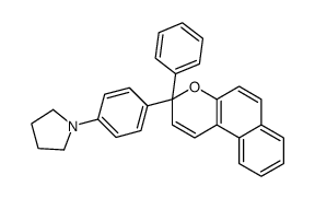 1-[4-(3-phenylbenzo[f]chromen-3-yl)phenyl]pyrrolidine结构式