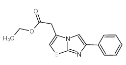 Imidazo[2,1-b]thiazole-3-aceticacid, 6-phenyl-, ethyl ester Structure