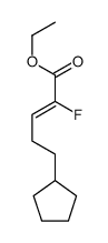 ethyl 5-cyclopentyl-2-fluoropent-2-enoate结构式