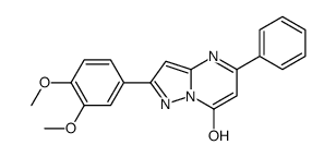 Pyrazolo[1,5-a]pyrimidin-7-ol, 2-(3,4-dimethoxyphenyl)-5-phenyl- (9CI) Structure