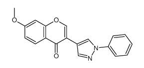 7-methoxy-3-(1-phenylpyrazol-4-yl)chromen-4-one结构式