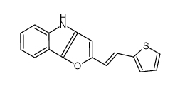 2-(2-thiophen-2-ylethenyl)-4H-furo[3,2-b]indole Structure